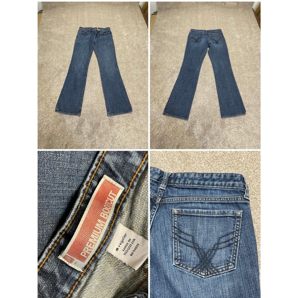 Y2K Indie Sleaze Gap Premium Bootcut Low Rise Jeans Size 8 Medium Wash Indigo - Picture 2 of 13